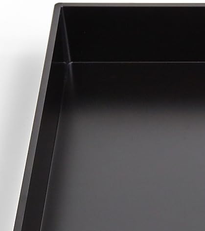 Front-Load Stackable Letter Tray, Plastic, Black, 4/Carton