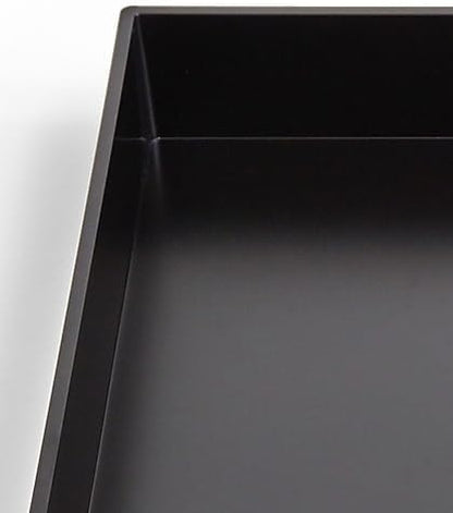 Front-Load Stackable Letter Tray, Plastic, Black, 4/Carton