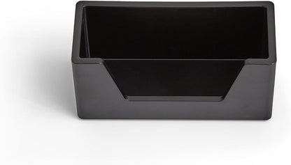 Front-Load Stackable Letter Tray, Plastic, Black, 4/Carton