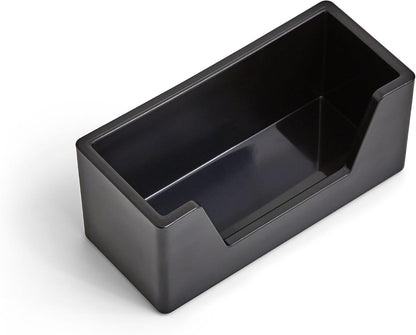 Front-Load Stackable Letter Tray, Plastic, Black, 4/Carton
