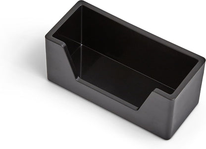 Front-Load Stackable Letter Tray, Plastic, Black, 4/Carton