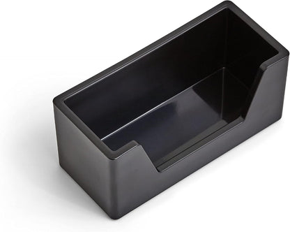 Front-Load Stackable Letter Tray, Plastic, Black, 4/Carton