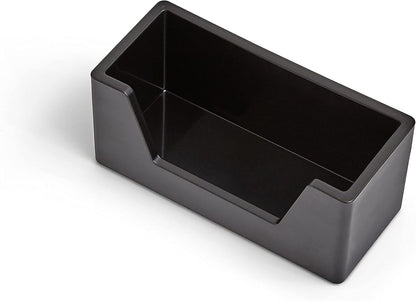 Front-Load Stackable Letter Tray, Plastic, Black, 4/Carton