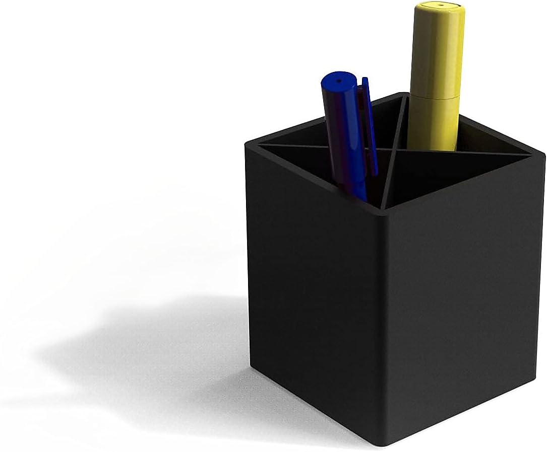 Front-Load Stackable Letter Tray, Plastic, Black, 4/Carton