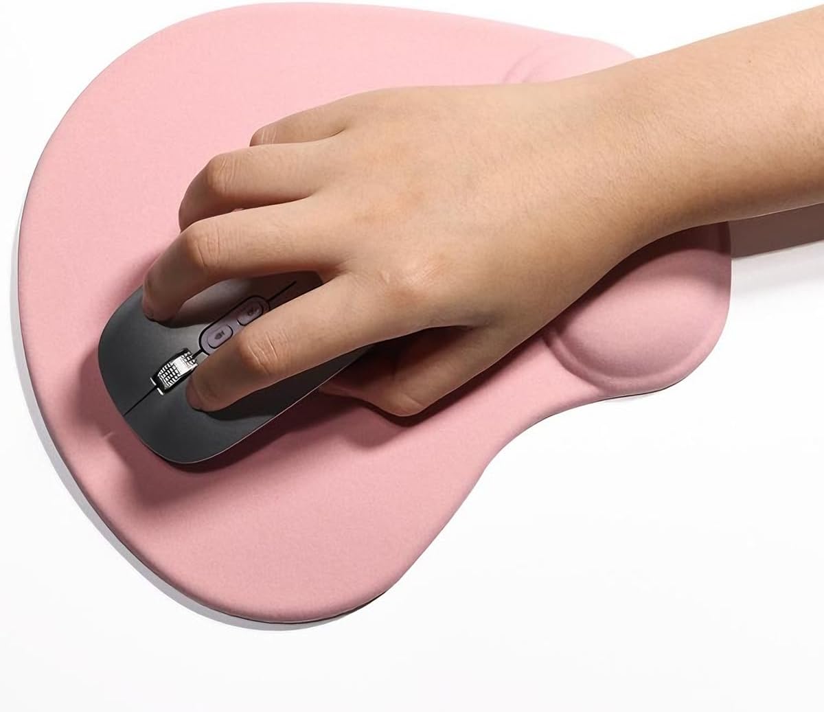 Ergonomic Mouse Pad with Wrist Rest, Gel Wrist Support Mousepad, Pain Relief Laptop Computer Mouse Pad, Non-Slip Mouse Pads for Office & Home (Black, 9.5 x 8.3 in)