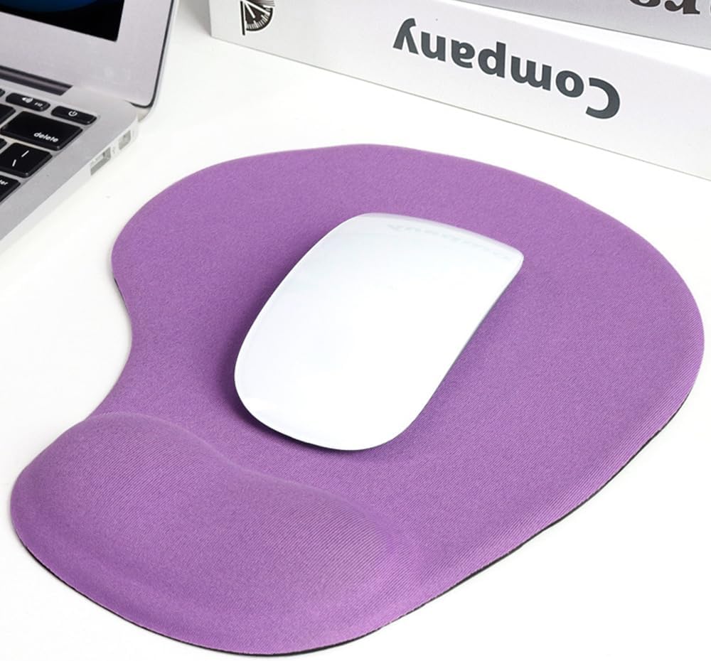 Ergonomic Mouse Pad with Wrist Rest, Gel Wrist Support Mousepad, Pain Relief Laptop Computer Mouse Pad, Non-Slip Mouse Pads for Office & Home (Black, 9.5 x 8.3 in)