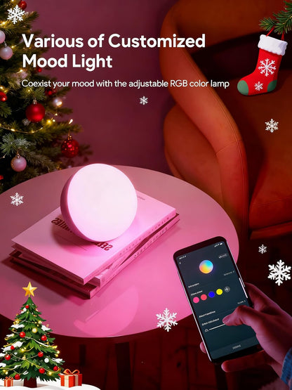Hifree Smart Table Lamp, Dimmable Desk Lamp with App/Voice Control, LED RGB Color Changing Touch Lamp, Night Lamp for Bedroom Compatible with Alexa