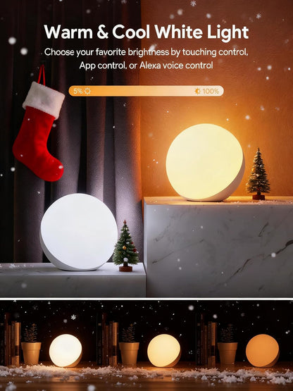Hifree Smart Table Lamp, Dimmable Desk Lamp with App/Voice Control, LED RGB Color Changing Touch Lamp, Night Lamp for Bedroom Compatible with Alexa