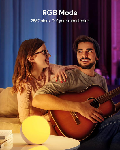 Hifree Smart Table Lamp, Dimmable Desk Lamp with App/Voice Control, LED RGB Color Changing Touch Lamp, Night Lamp for Bedroom Compatible with Alexa
