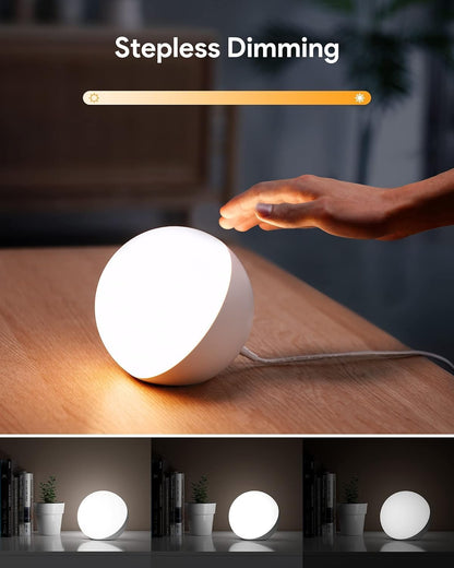 Hifree Smart Table Lamp, Dimmable Desk Lamp with App/Voice Control, LED RGB Color Changing Touch Lamp, Night Lamp for Bedroom Compatible with Alexa