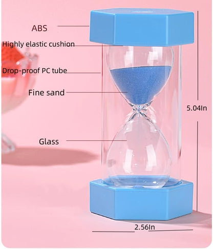 Colorful Sand Timers, Hourglass Sand Timers 5 Minutes Sandglass Timer with Protective Cover for Toothbrush Timer Games Classroom Home Office Cooking(Green+5Min)