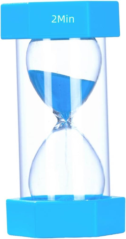 Colorful Sand Timers, Hourglass Sand Timers 5 Minutes Sandglass Timer with Protective Cover for Toothbrush Timer Games Classroom Home Office Cooking(Green+5Min)