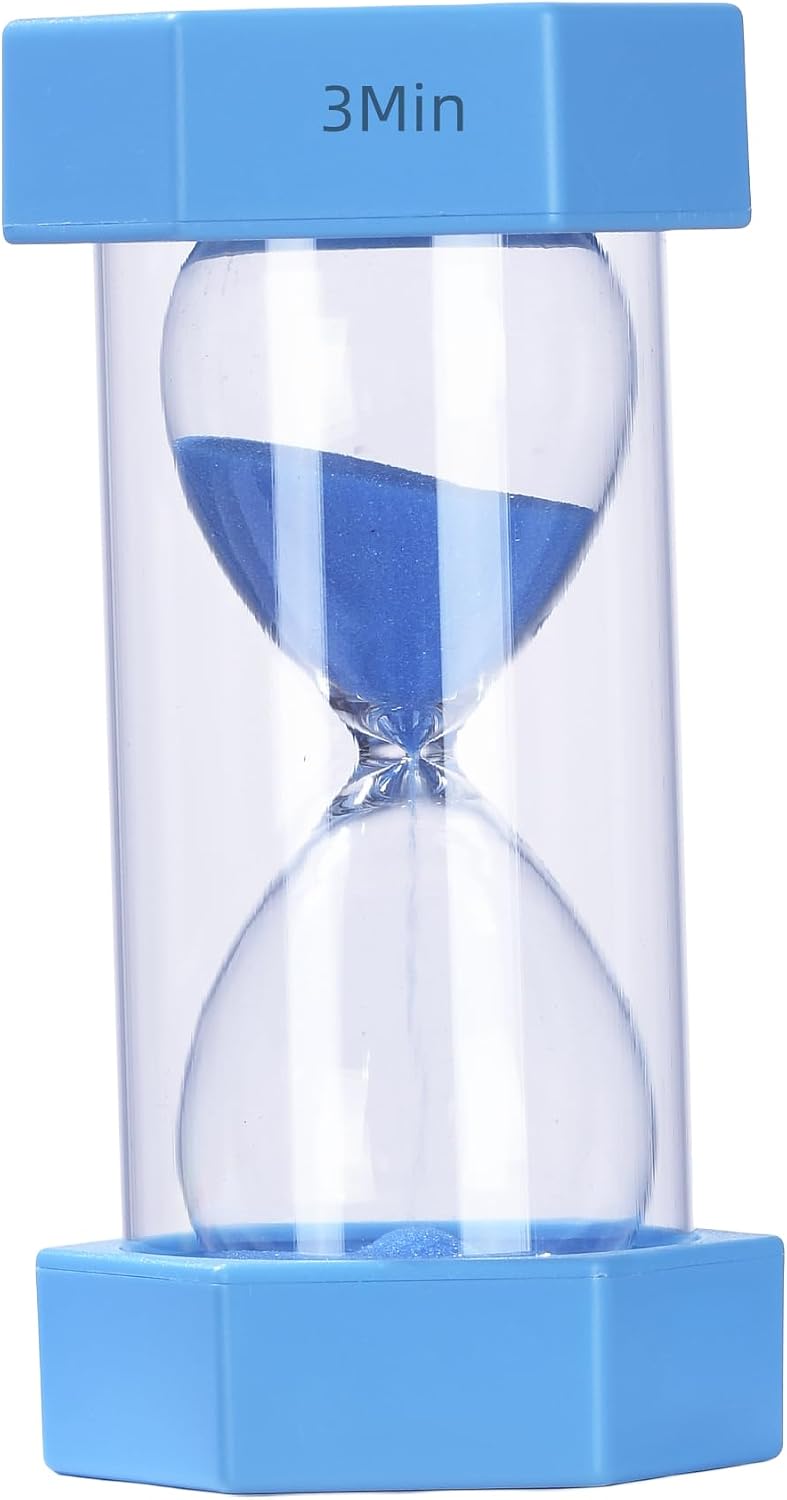 Colorful Sand Timers, Hourglass Sand Timers 5 Minutes Sandglass Timer with Protective Cover for Toothbrush Timer Games Classroom Home Office Cooking(Green+5Min)