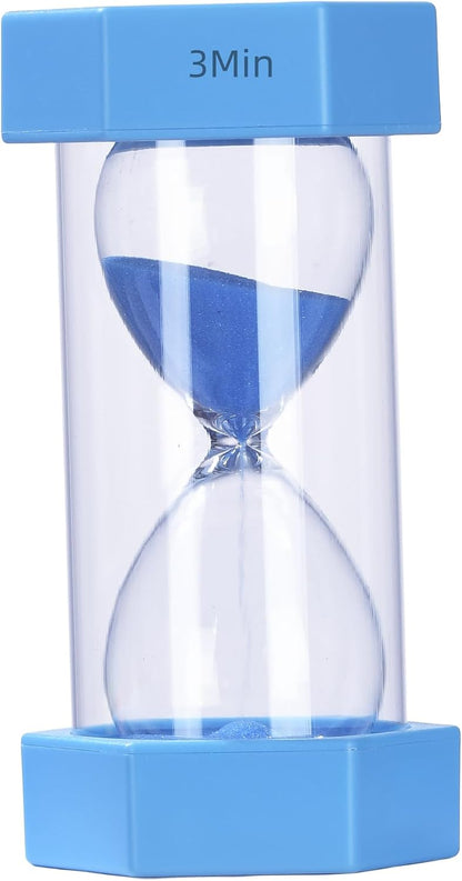 Colorful Sand Timers, Hourglass Sand Timers 5 Minutes Sandglass Timer with Protective Cover for Toothbrush Timer Games Classroom Home Office Cooking(Green+5Min)