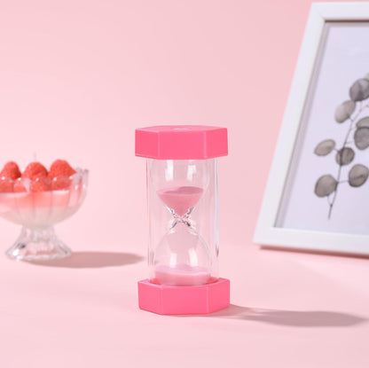 Colorful Sand Timers, Hourglass Sand Timers 5 Minutes Sandglass Timer with Protective Cover for Toothbrush Timer Games Classroom Home Office Cooking(Green+5Min)