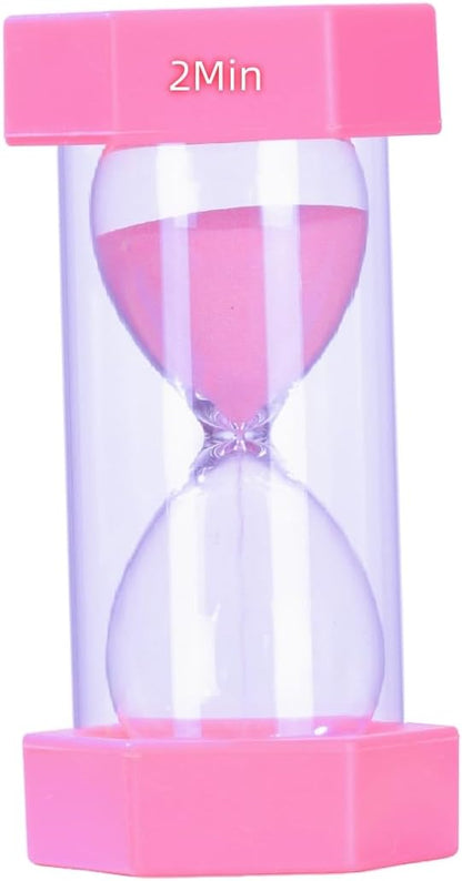 Colorful Sand Timers, Hourglass Sand Timers 5 Minutes Sandglass Timer with Protective Cover for Toothbrush Timer Games Classroom Home Office Cooking(Green+5Min)