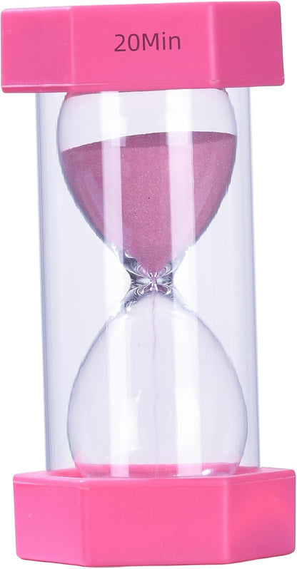 Colorful Sand Timers, Hourglass Sand Timers 5 Minutes Sandglass Timer with Protective Cover for Toothbrush Timer Games Classroom Home Office Cooking(Green+5Min)