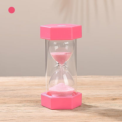 Colorful Sand Timers, Hourglass Sand Timers 5 Minutes Sandglass Timer with Protective Cover for Toothbrush Timer Games Classroom Home Office Cooking(Green+5Min)