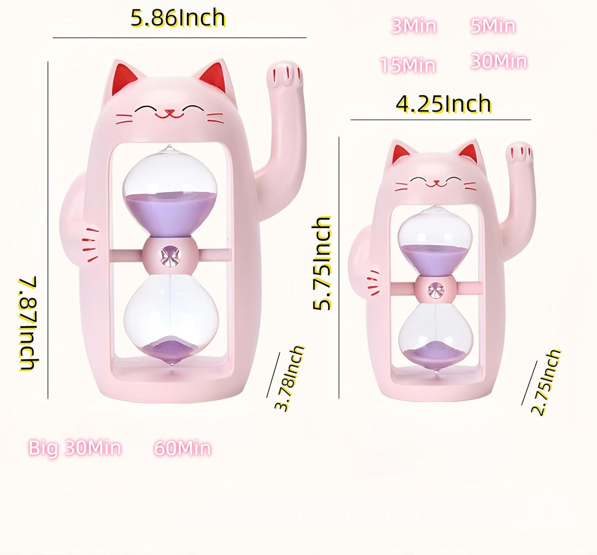 Colorful Sand Timers, Hourglass Sand Timers 5 Minutes Sandglass Timer with Protective Cover for Toothbrush Timer Games Classroom Home Office Cooking(Green+5Min)