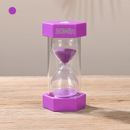 Colorful Sand Timers, Hourglass Sand Timers 5 Minutes Sandglass Timer with Protective Cover for Toothbrush Timer Games Classroom Home Office Cooking(Green+5Min)