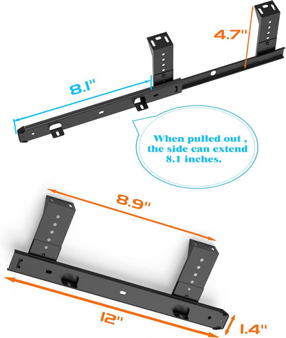 Heavy Duty Under Mount 12/14/16/18 inch Drawer Slides-12 inch Black