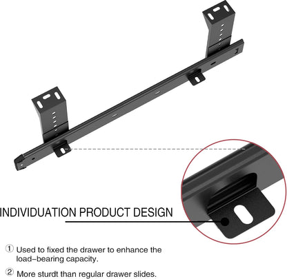 Heavy Duty Under Mount 12/14/16/18 inch Drawer Slides-12 inch Black
