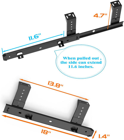 Heavy Duty Under Mount 12/14/16/18 inch Drawer Slides-12 inch Black