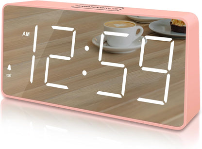 Digital Alarm Clock for Bedroom Bedside, Large Display, USB Charger
