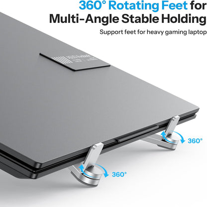 Foldable & Portable Laptop Stand for Desk, 6-Level Adjustable Riser