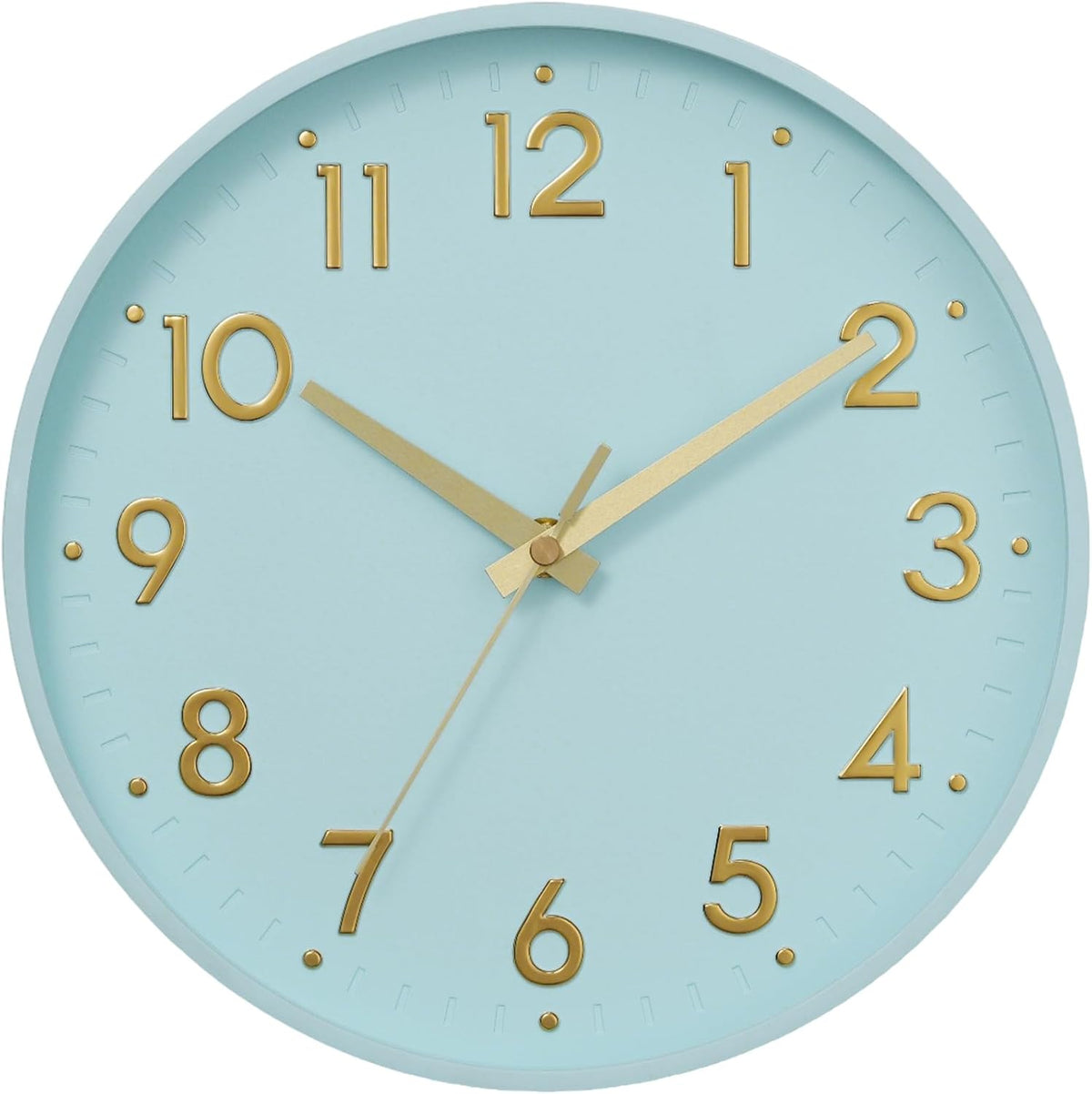 Small 8 Inch Modern Wall Clock Battery Operated Silent Non Ticking Analog