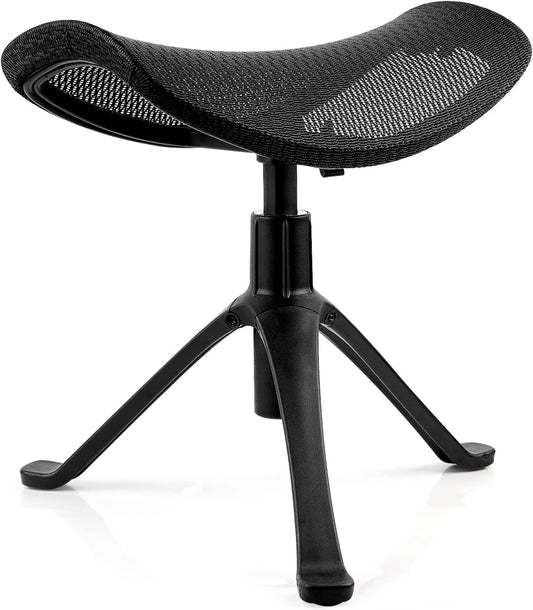 Footrest for Desk Adjustable Height 2-in-1 Function, Black
