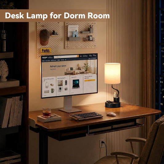 Fenmzee Bedside Lamps for Bedroom Set of 2 - Table Desk Lamp for Nightstand