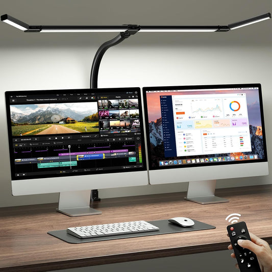 ONEMIX LED with Clamp, 42-Inch 4-Panel Light for Dual Monitors