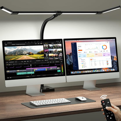 ONEMIX LED with Clamp, 42-Inch 4-Panel Light for Dual Monitors