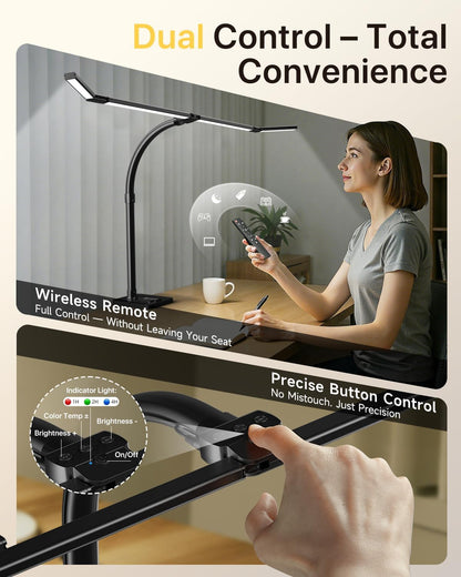 ONEMIX LED with Clamp, 42-Inch 4-Panel Light for Dual Monitors