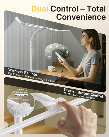 ONEMIX LED with Clamp, 42-Inch 4-Panel Light for Dual Monitors