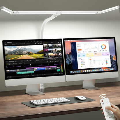 ONEMIX LED with Clamp, 42-Inch 4-Panel Light for Dual Monitors