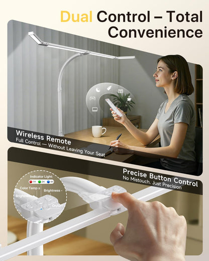 ONEMIX LED with Clamp, 42-Inch 4-Panel Light for Dual Monitors