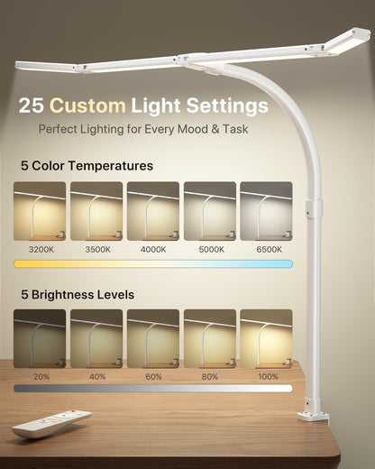 ONEMIX LED with Clamp, 42-Inch 4-Panel Light for Dual Monitors