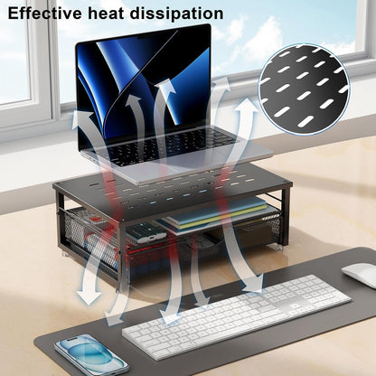 Computer Monitor Stand Riser with Drawer