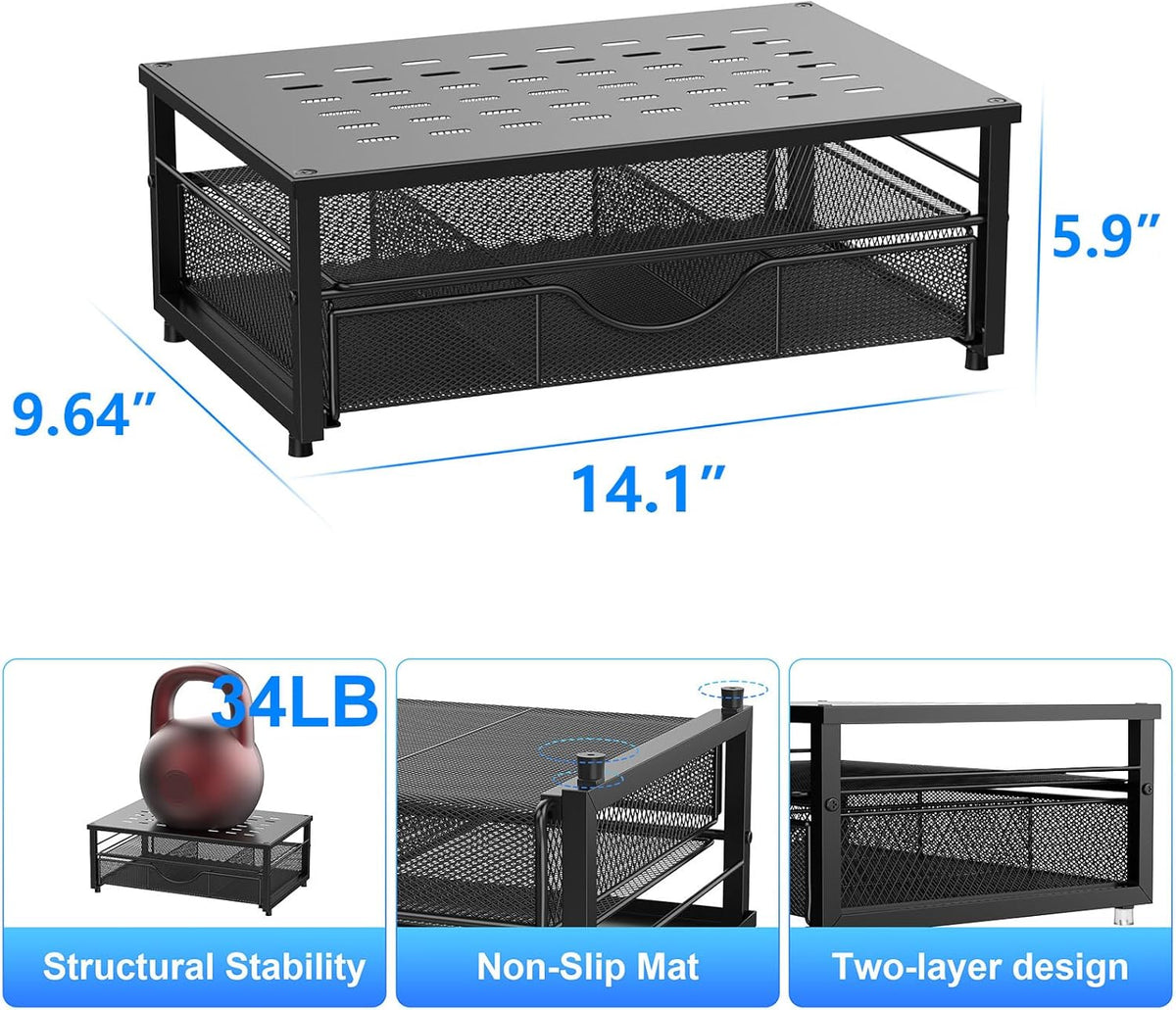Computer Monitor Stand Riser with Drawer