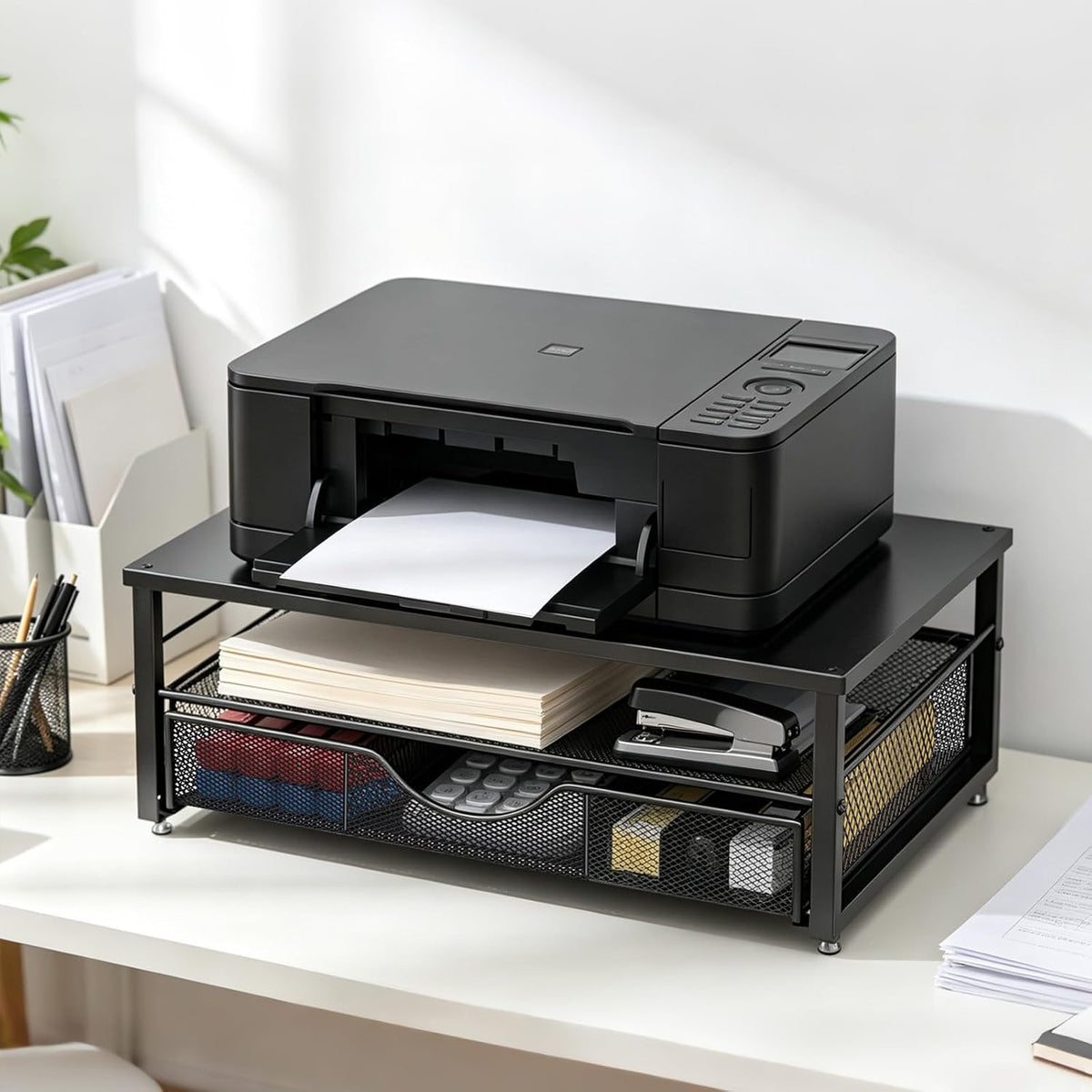 Computer Monitor Stand Riser with Drawer