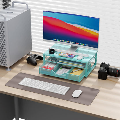 Computer Monitor Stand Riser with Drawer