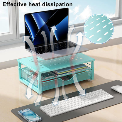 Computer Monitor Stand Riser with Drawer