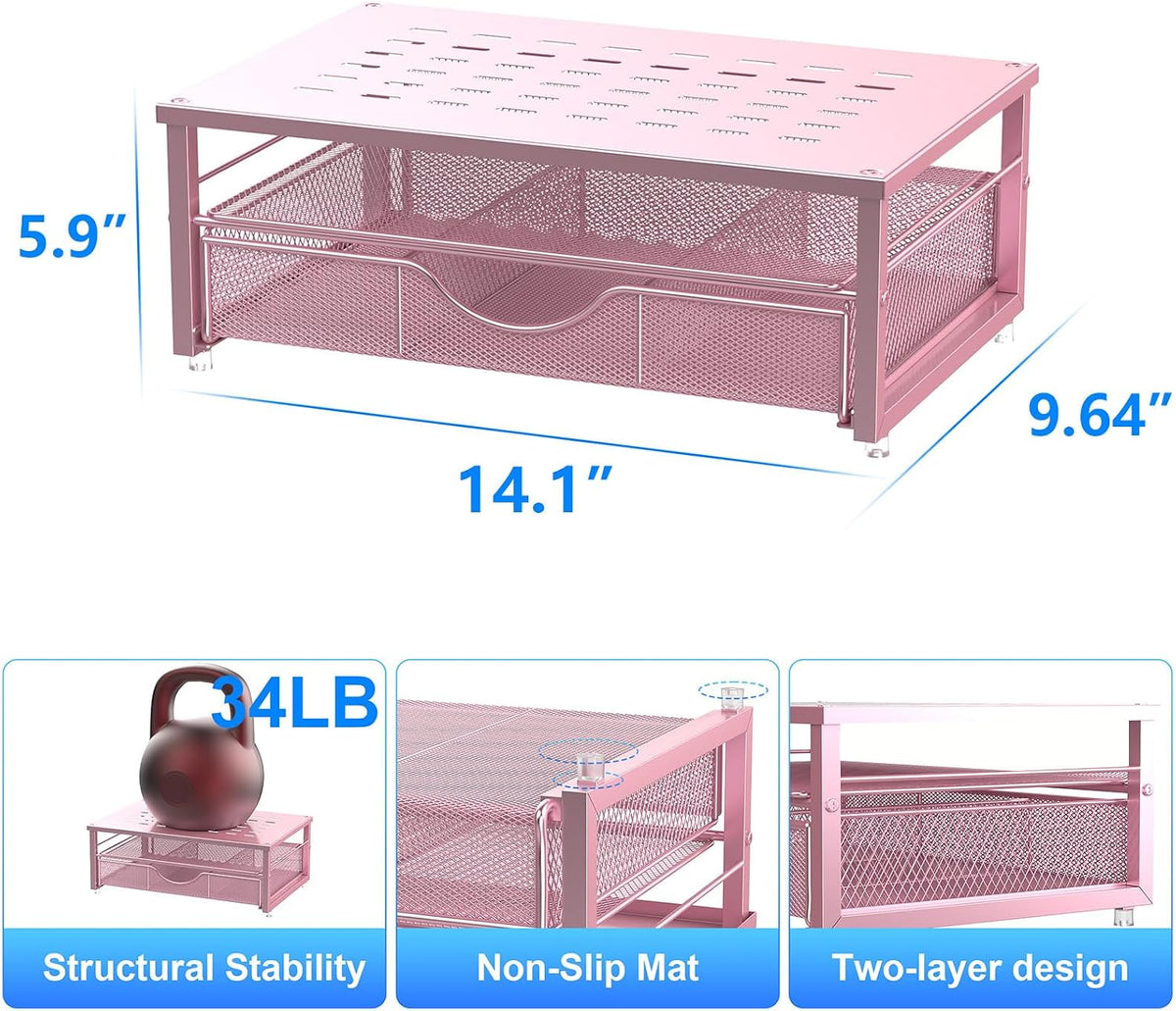 Computer Monitor Stand Riser with Drawer