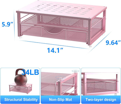 Computer Monitor Stand Riser with Drawer