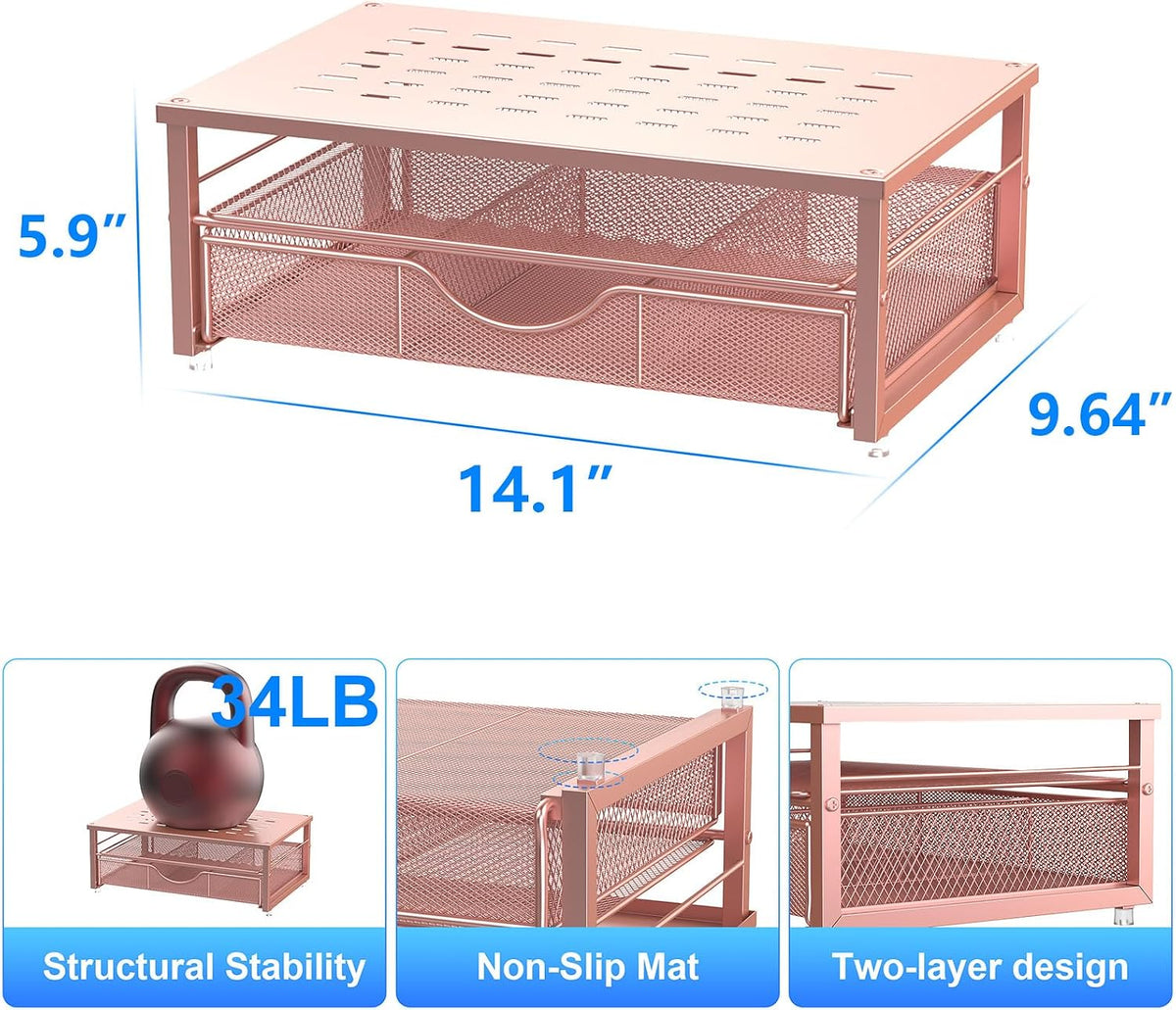 Computer Monitor Stand Riser with Drawer