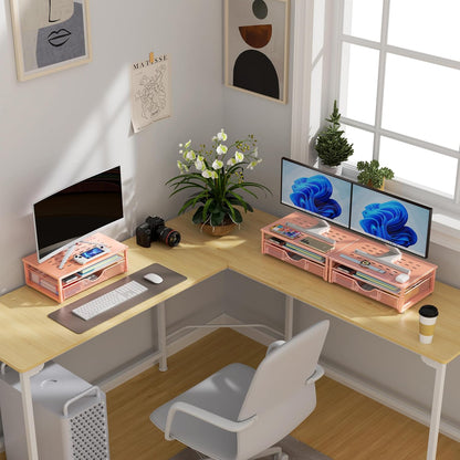 Computer Monitor Stand Riser with Drawer