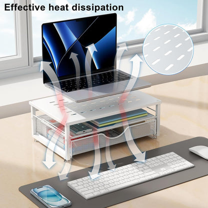 Computer Monitor Stand Riser with Drawer