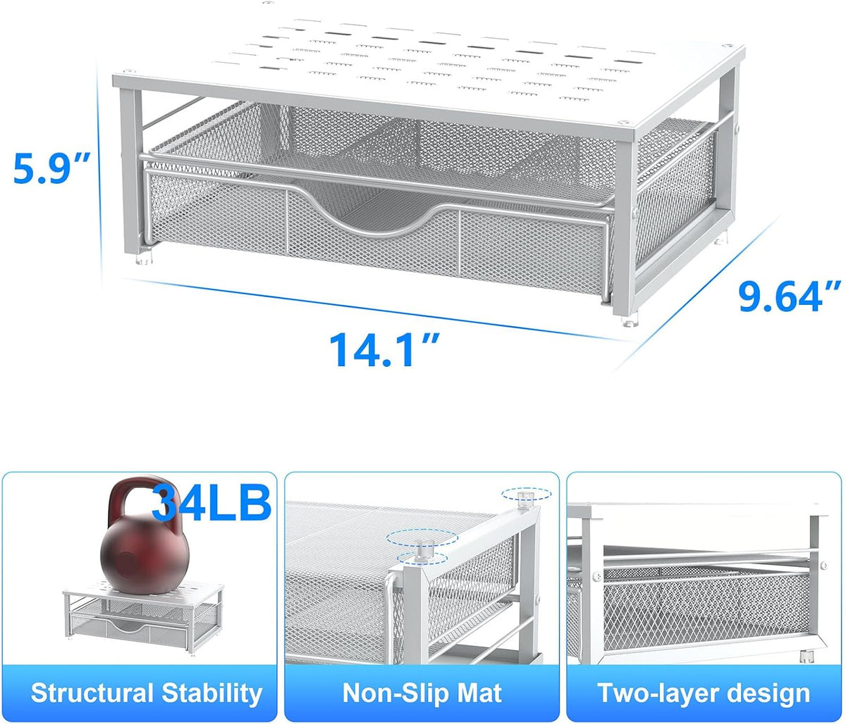 Computer Monitor Stand Riser with Drawer